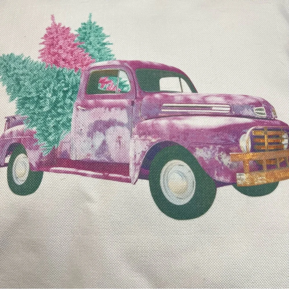 Christmas Truck & Tree Pillow